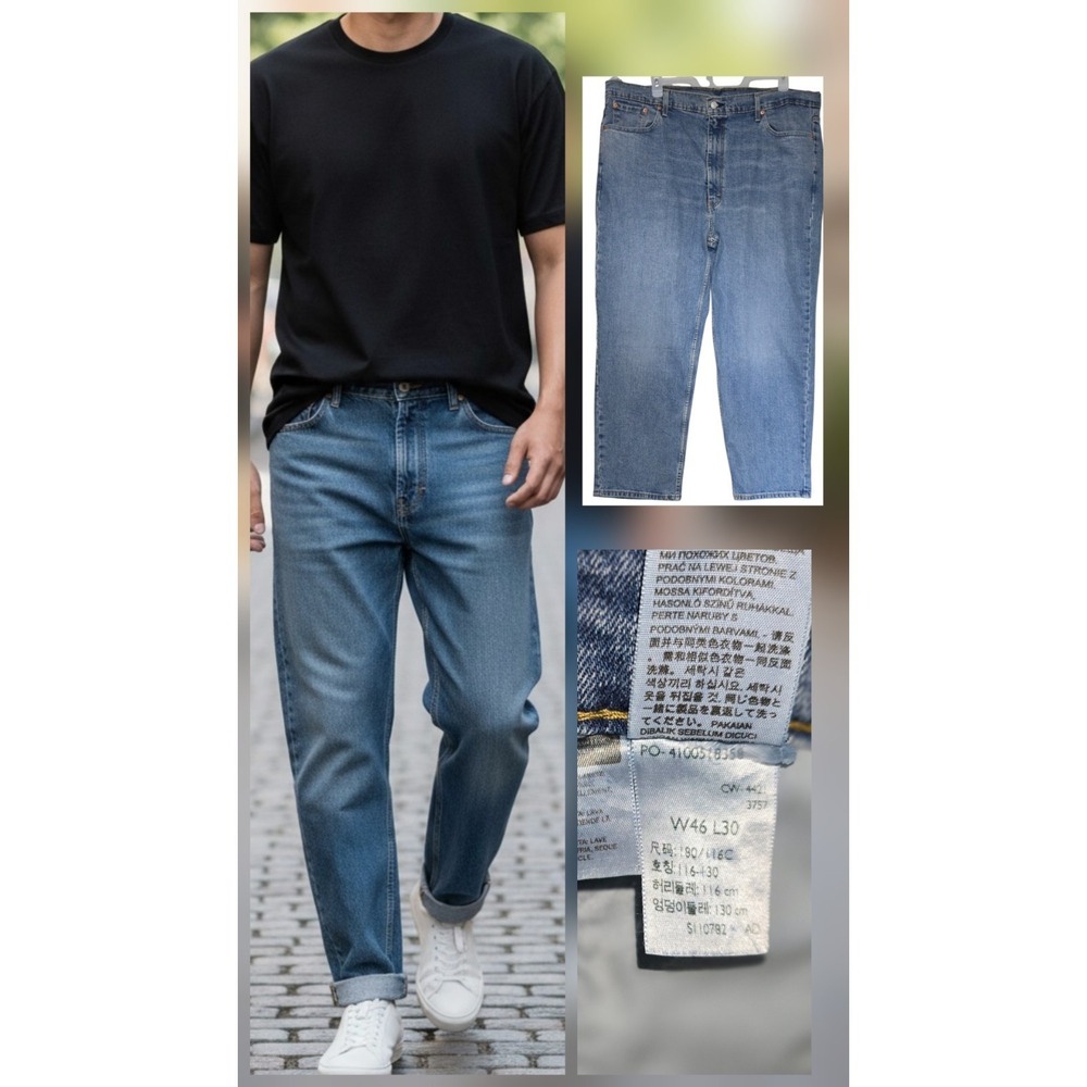 Levi's 550 Men's Jeans Size 46x28 Short Relaxed Baggie Y2K HipHop Vintage 90's